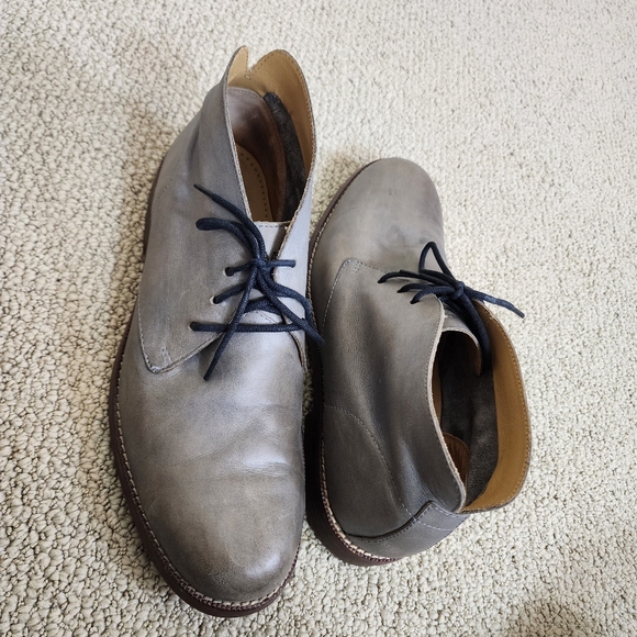 Cole Haan Grey Low Cut Leather Dress Shoes  Size 8.5 M Chukka - Picture 10 of 11